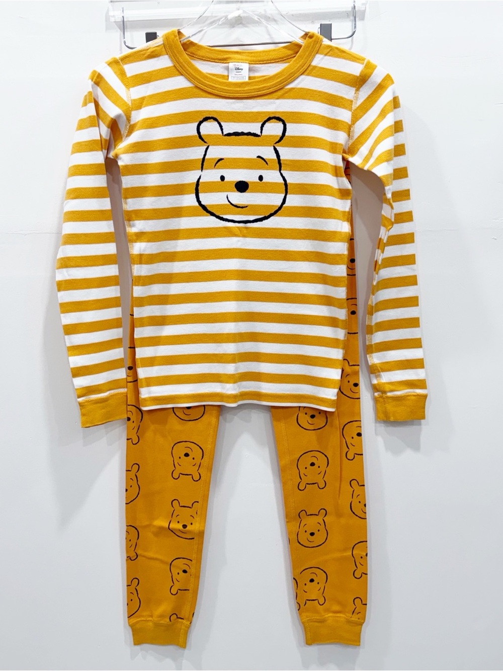 Hanna Andersson Disney Winnie The Pooh Orange Stripe Long John Pajama Set 12